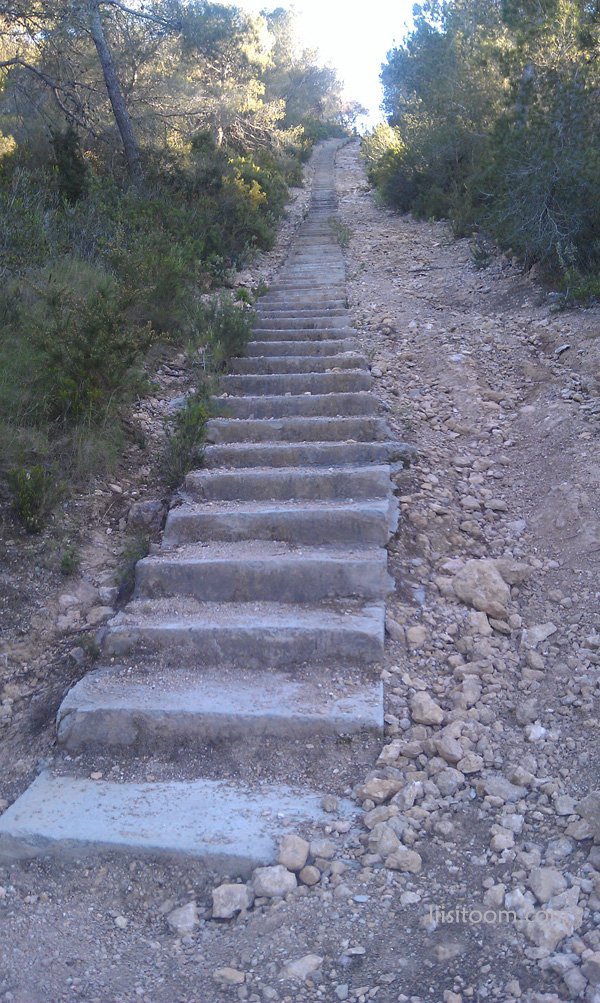 Count your steps! This is an bonus stairs for your power walking in Ibiza-S'Estanyol route. How many stairs can you do in high speed?