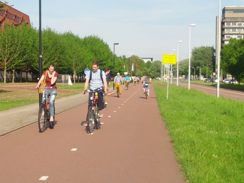 Cyclists at Utrecht University